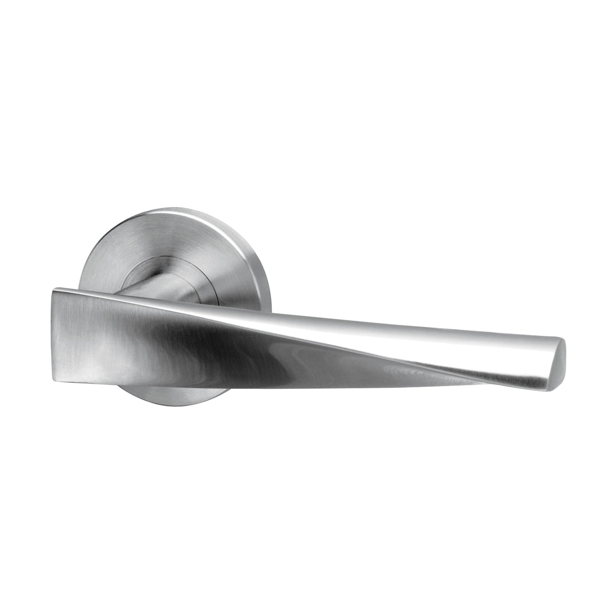 LEVER HANDLE ON ROSE STAINLESS