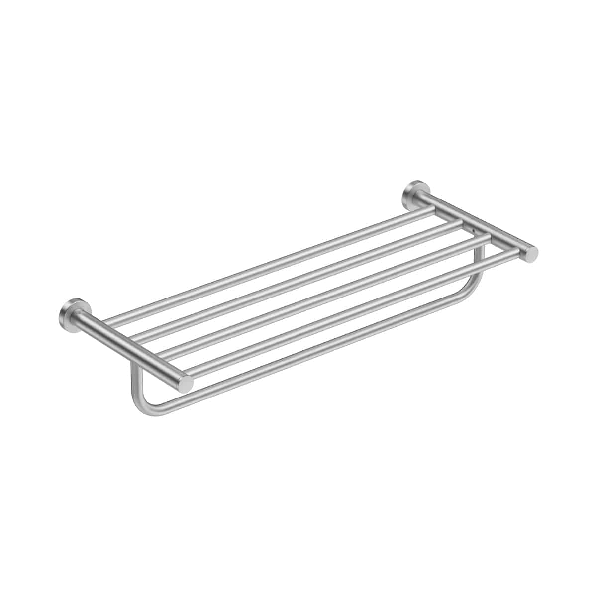 TOWEL SHELF + HANG BAR BRUSHED 650MM