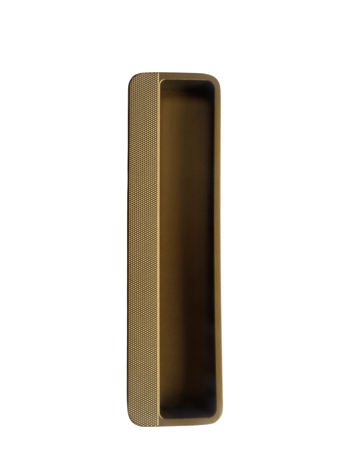FLUSH PULL SQUARE TEXTURE 160MM SATIN BR