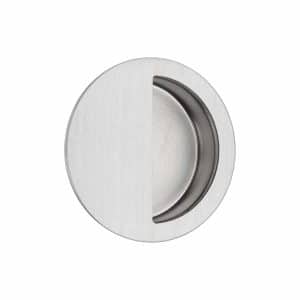 S/STEEL ROUND FLUSH PULL WITH HALF ROUND