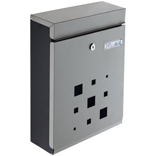 POST BOX 270×370 MILD STEEL BLACK/GREY