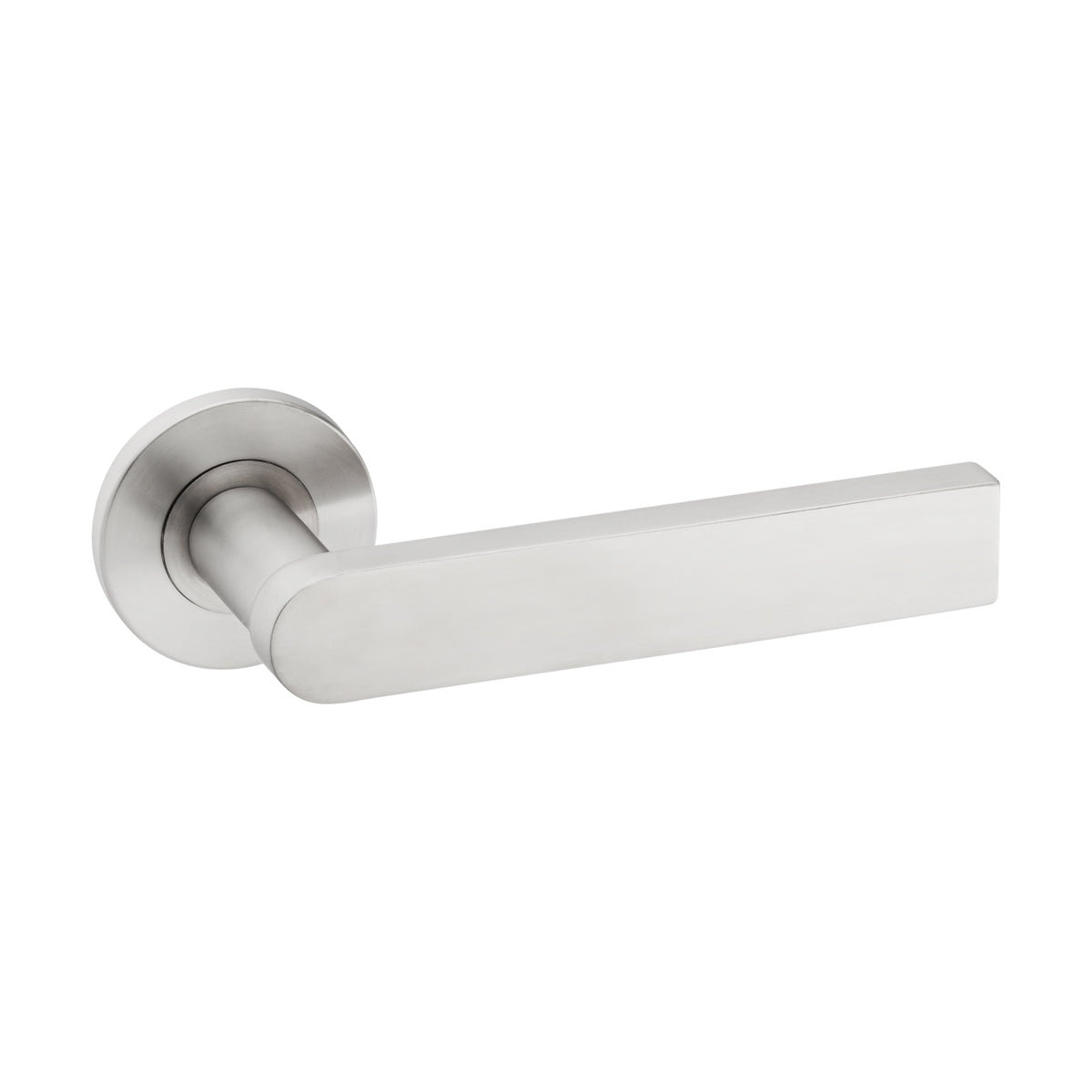 LEVER HANDLE ON ROSE STAINLESS I