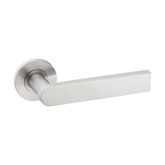 LEVER HANDLE ON ROSE STAINLESS I