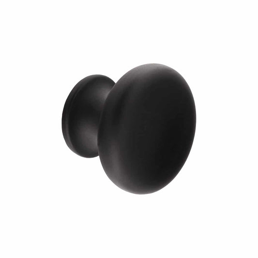 MUSHROOM KNOB MATT BLACK 34MM