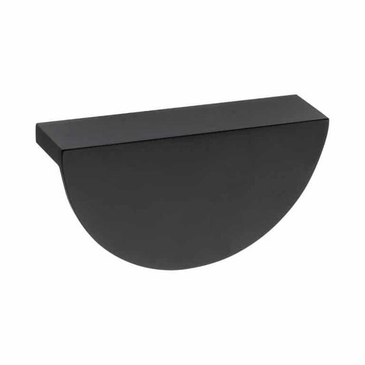 HALF MOON LIP HANDLE STAINLESS STEEL BLACK 64mm