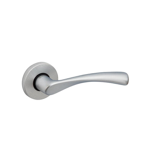 LEVER HANDLE ON ROSE SATIN CHROME
