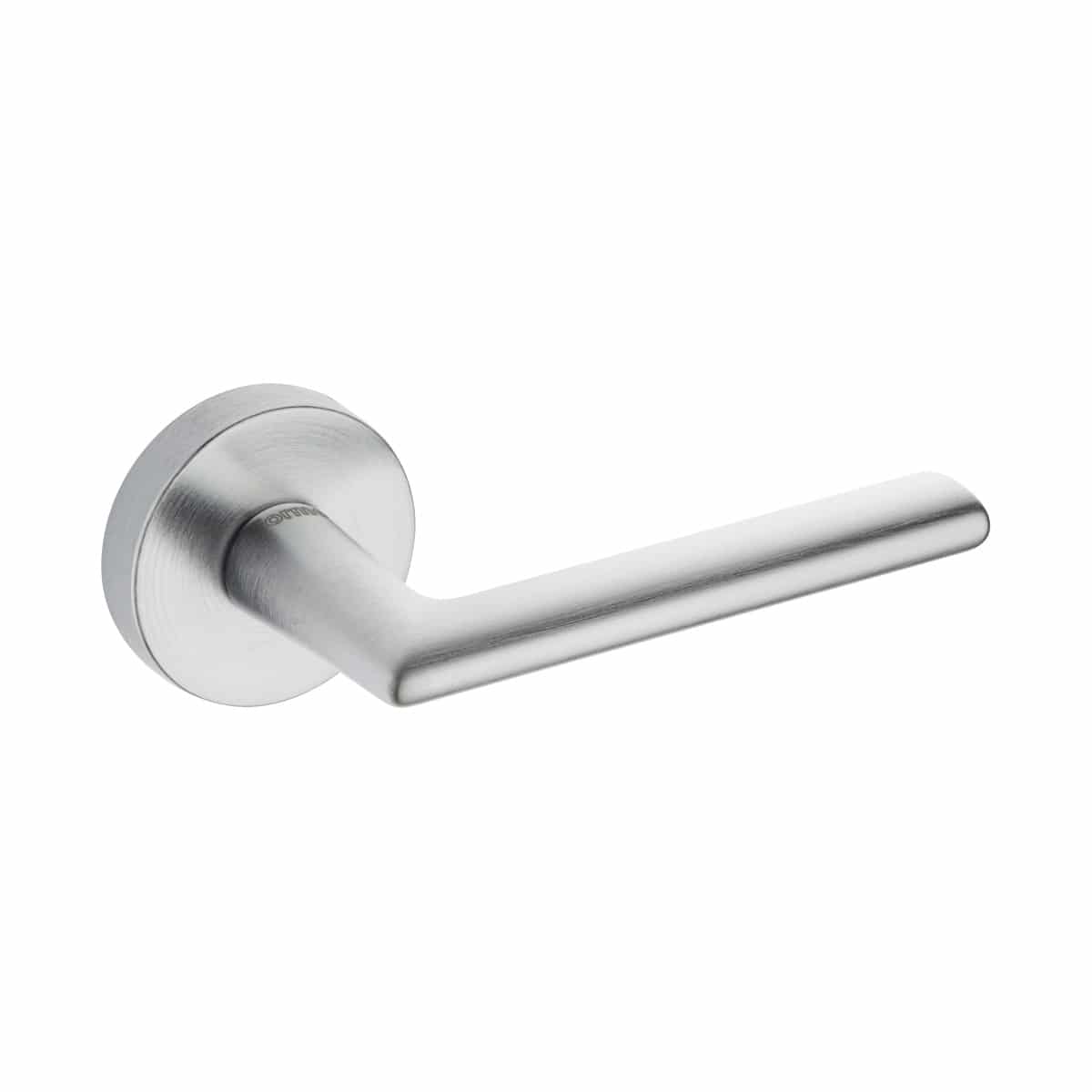 satin chrome lever handle on round rose handles inc