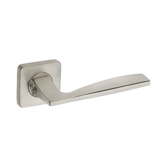ALEXA LEVER ON SQUARE ROSE STAINLESS STEEL WITH ESCUTCHEONS