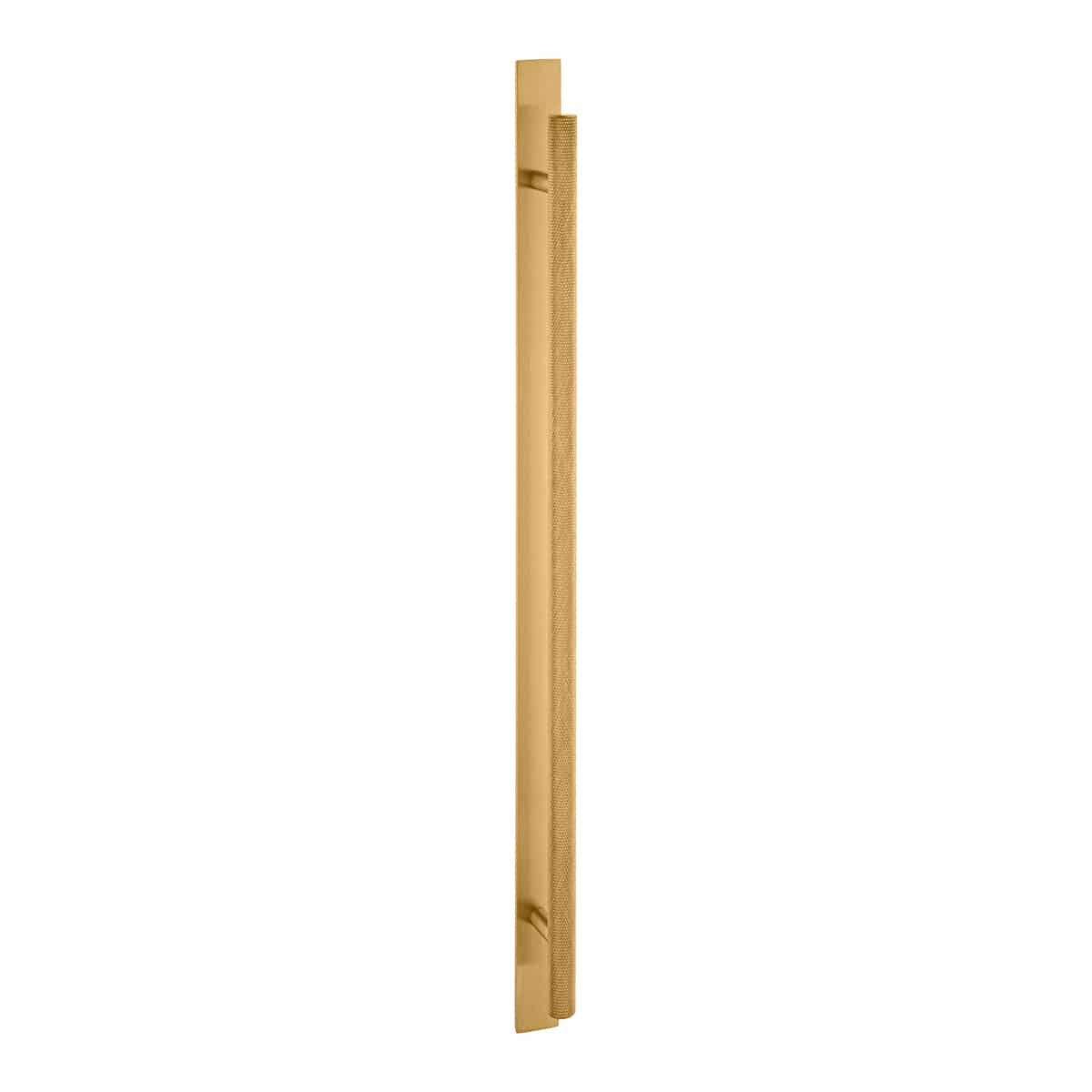 320MM KNURLED T HANDLE PLATE BRASS 420X20MM