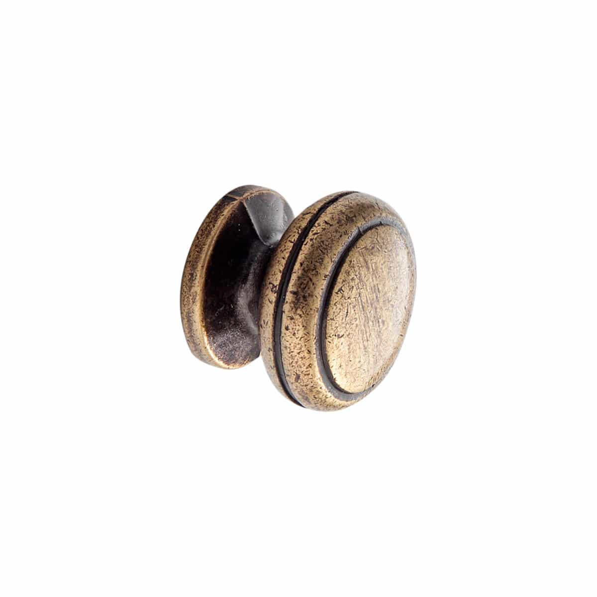 ROUND KNOB ANTIQUE BRASS 20MM