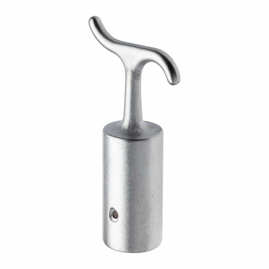 SASH POLE HOOK SATIN CHROME