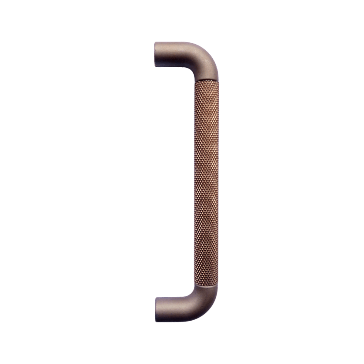 KNURLED D HANDLE ANTIQUE BRASS 128MM