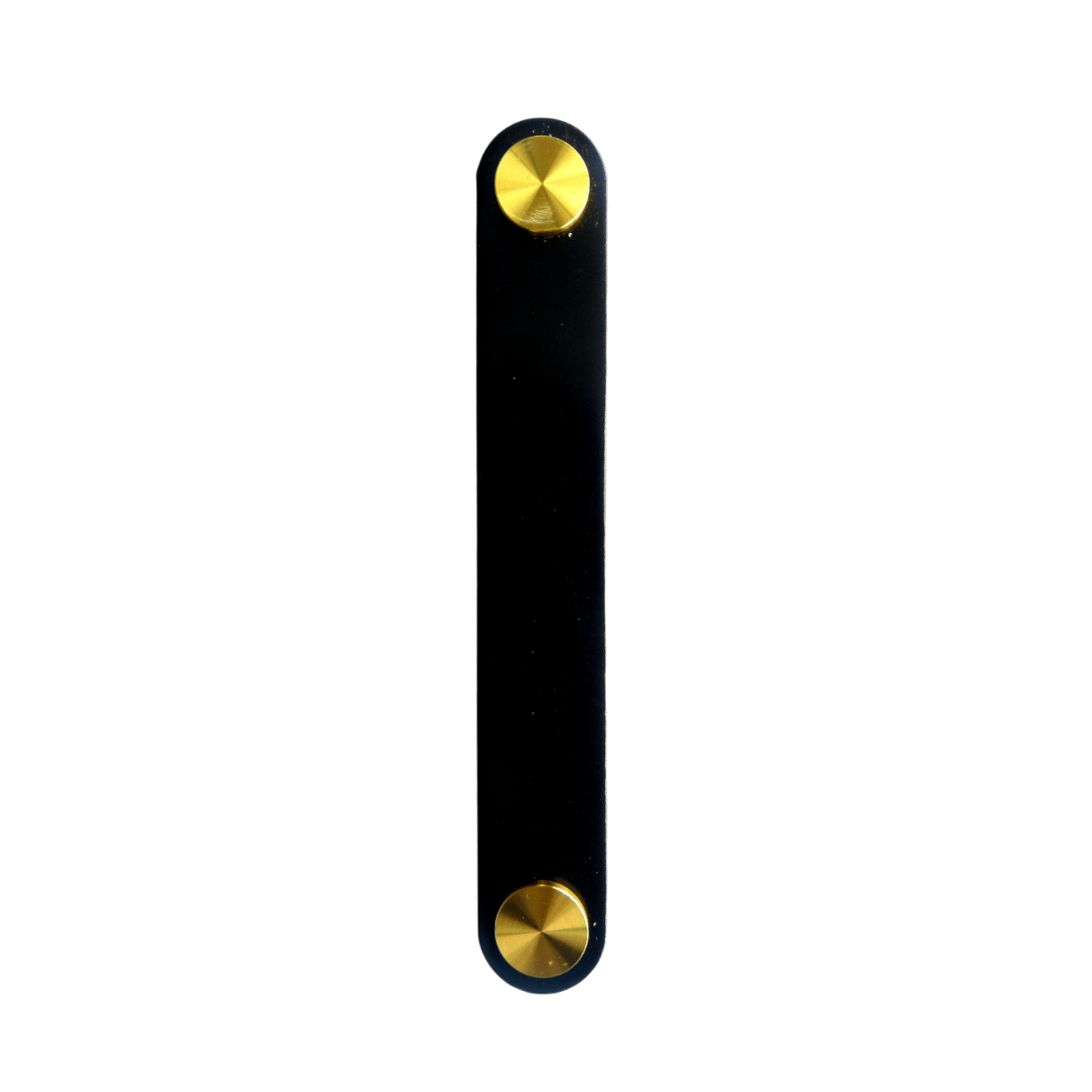 LEATHER PULL HANDLE 128MM MATT BLK