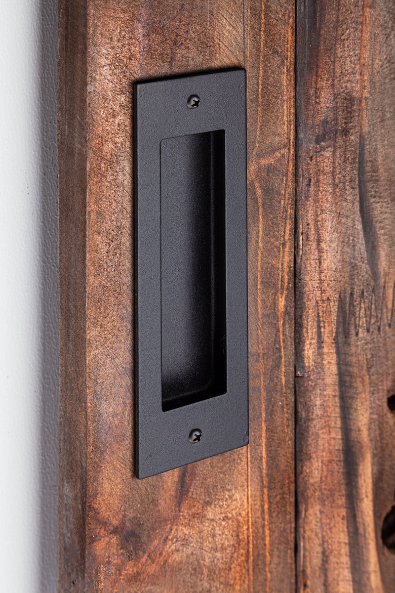 FLUSH HANDLE BLACK 165X53X15.5MM