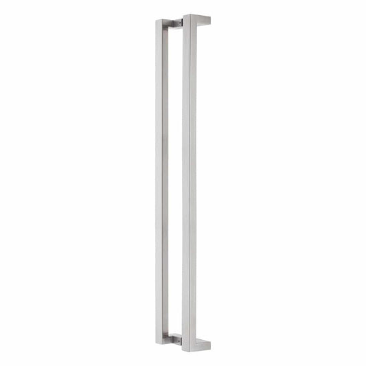 brushed stainless steel offset pull handle handles inc