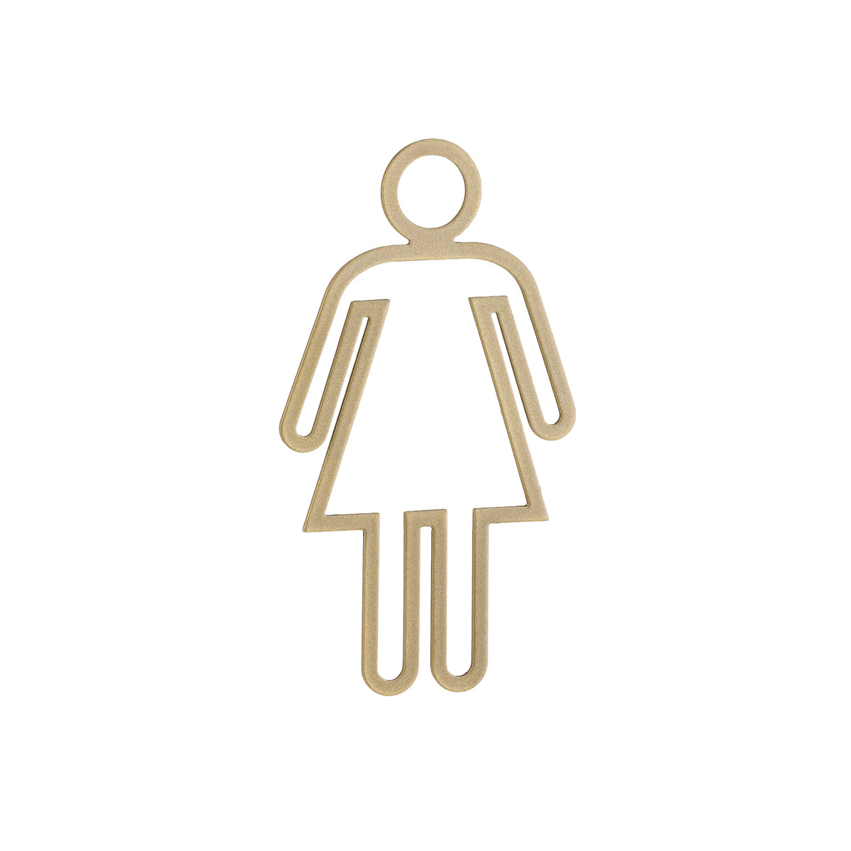 PICTO 300MM FEMALE SIGN BRASS