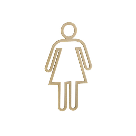 PICTO 300MM FEMALE SIGN BRASS
