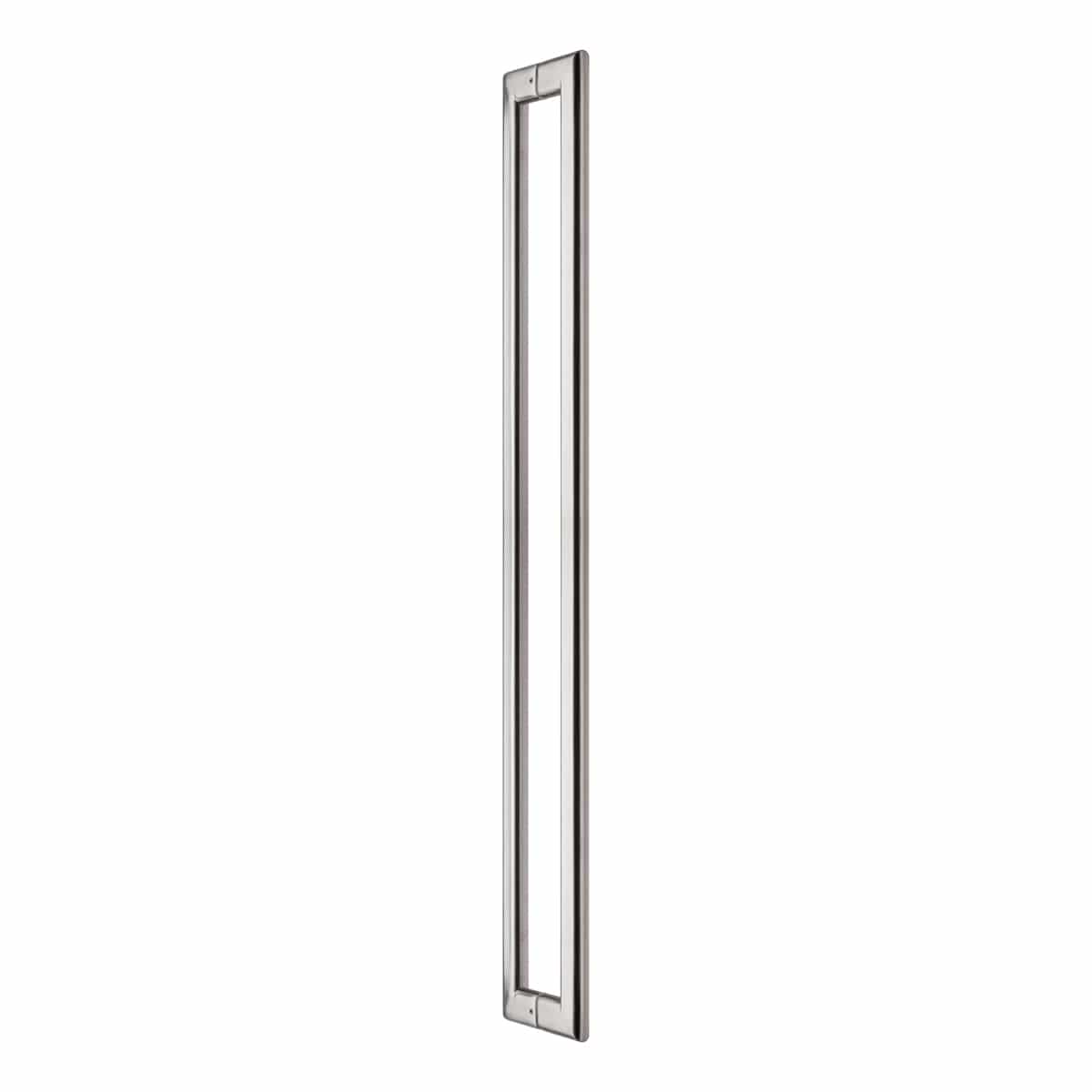 Brushed stainless steel oval back to back pull handle Handles Inc