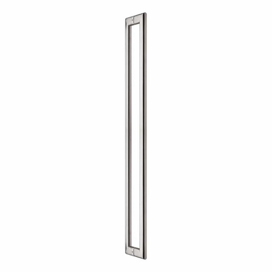 Brushed stainless steel oval back to back pull handle Handles Inc