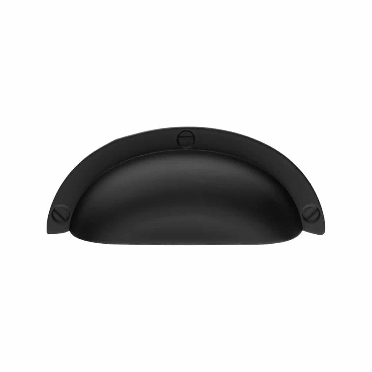 CUP HANDLE DECORATIVE SCREWS MATT BLACK 65MM