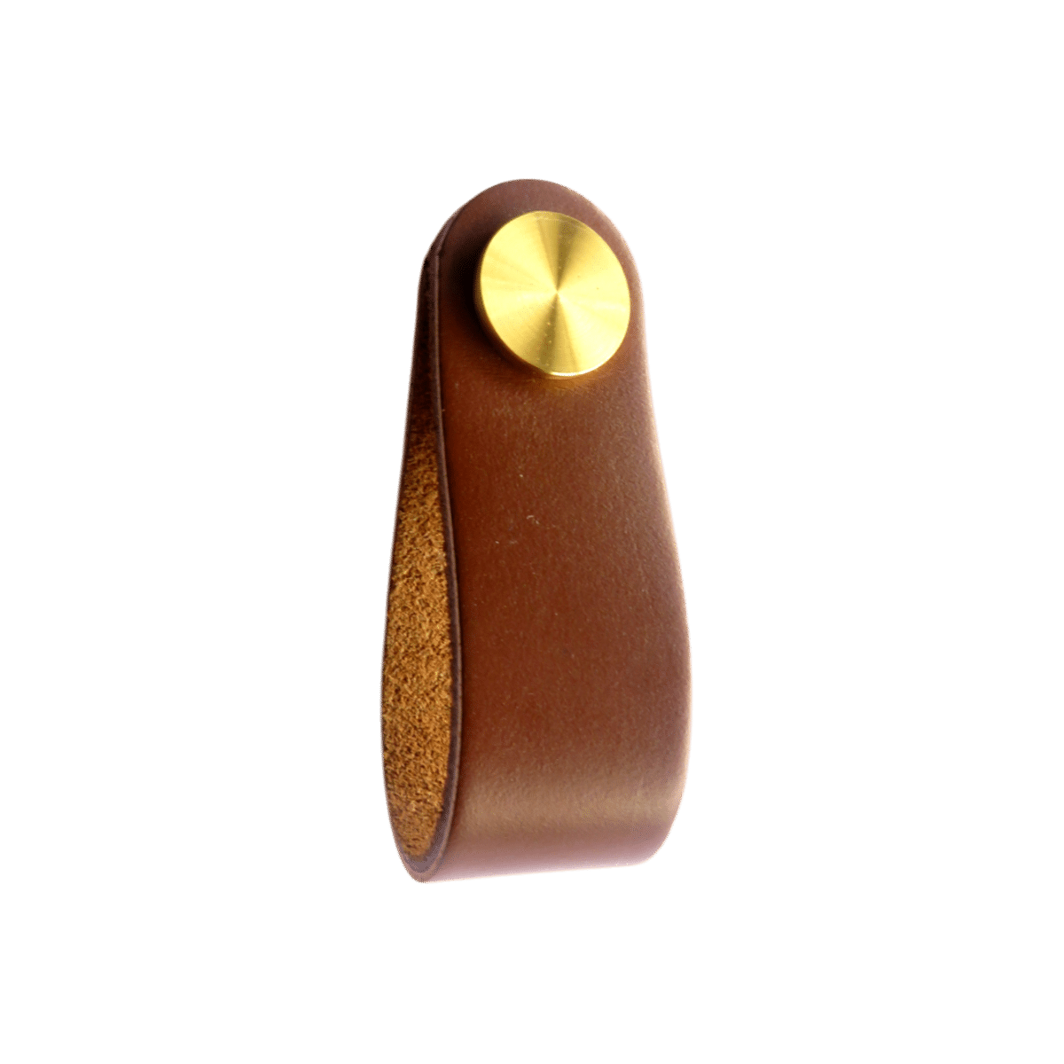LEATHER PULL HANDLE 128MM TAN