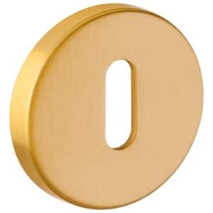 MOLO LEVER ON ROUND ROSE SATIN BRASS PVD INCLUDING ESCUTCHEONS
