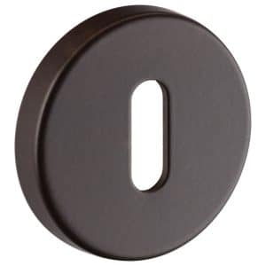PELLO LEVER ON ROUND ROSE BLACK WITH ESCUTCHEONS