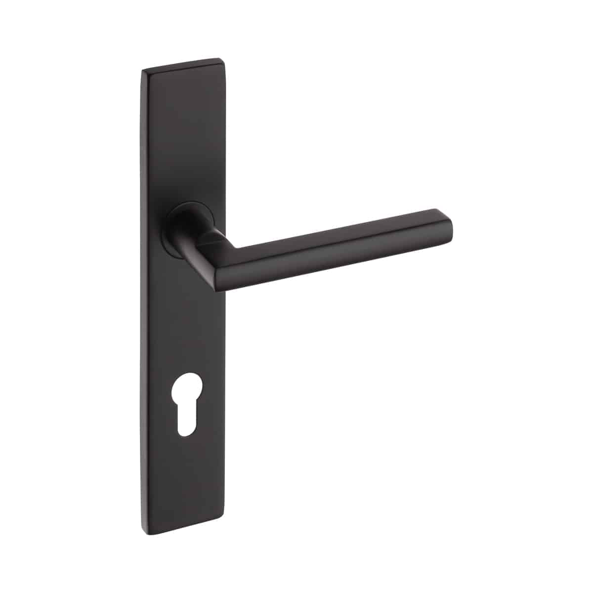 PELLO LEVER ON SQ PLATE 85 CYL BLACK