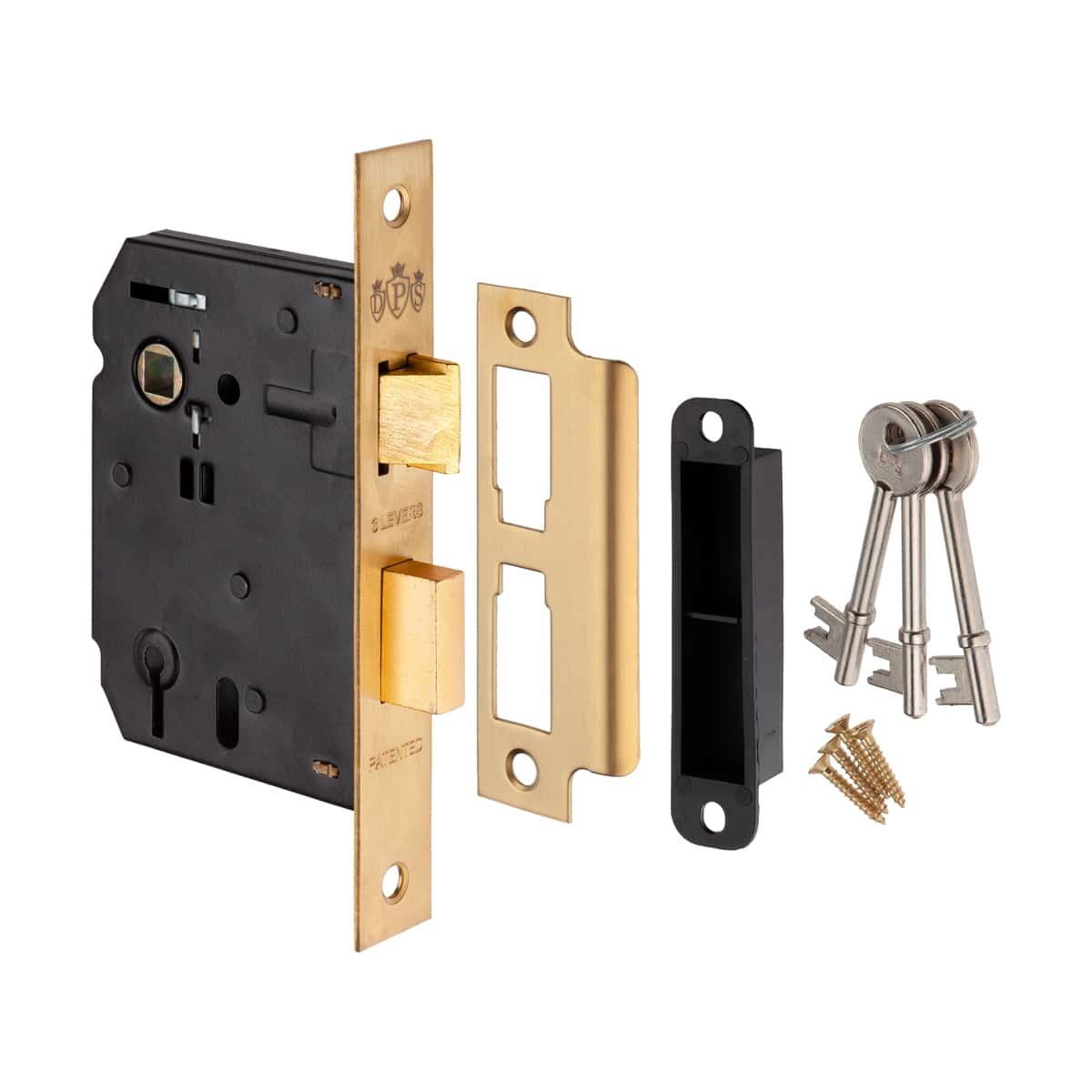 DPS 3 LEVER LOCK SASH LOCK BRS
