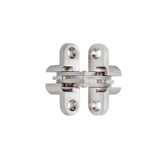CONCEALED HINGE SATIN NICKEL 13MM X 45MM