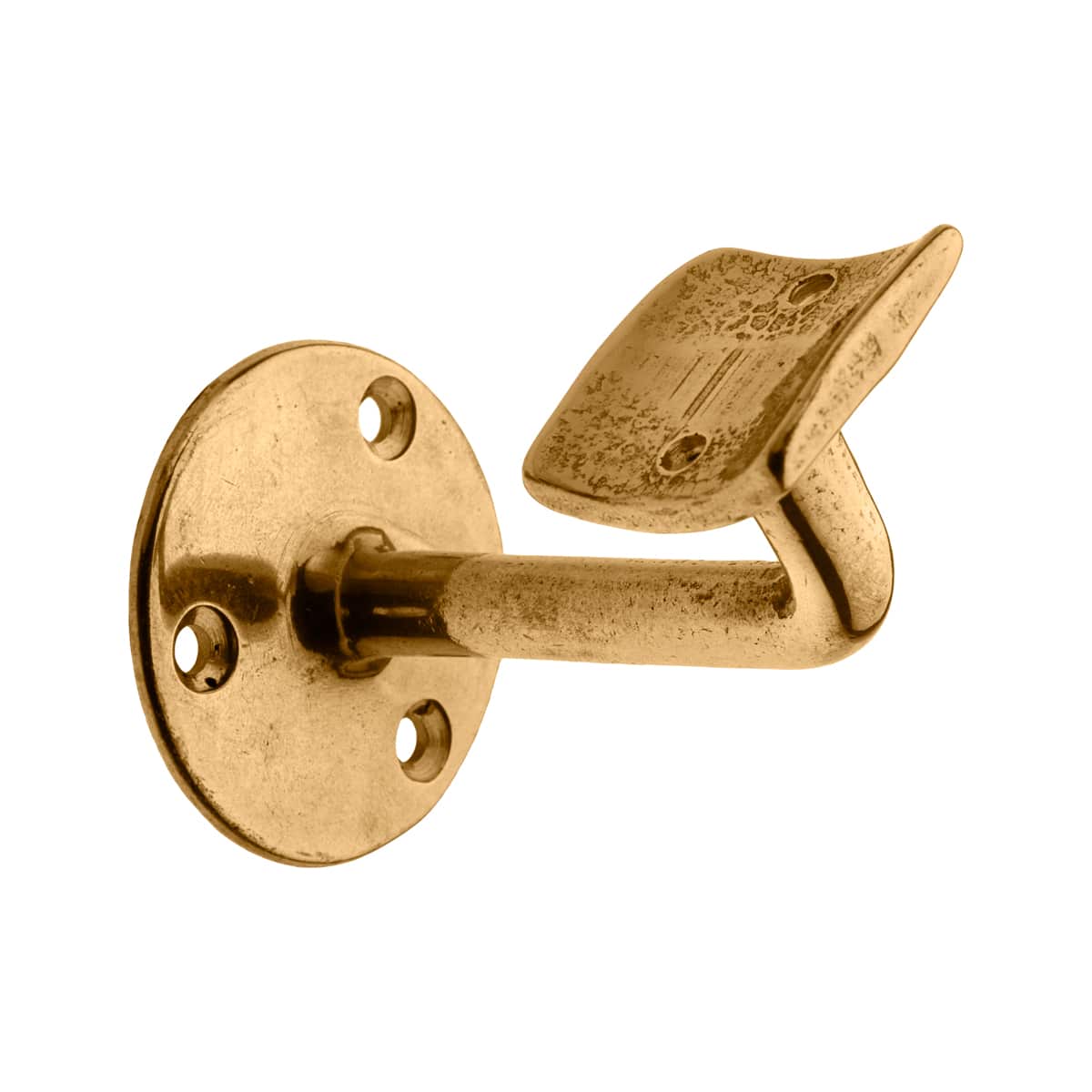 CRANKED HANDRAIL BRACKET BRASS
