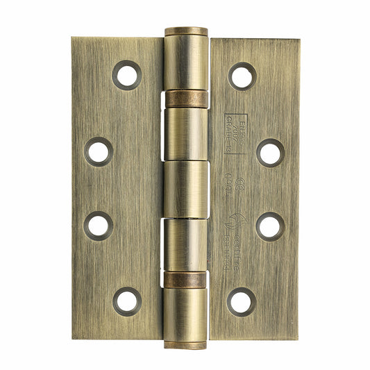 BUTT HINGE 100x75x3mm BRUSHED ANTIQUE BRASS