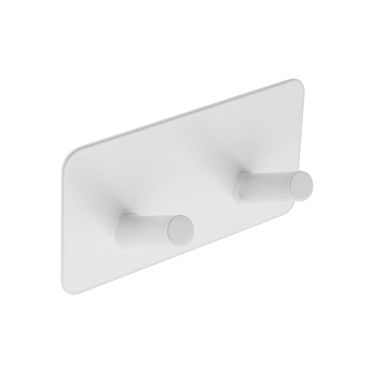 DOUBLE HOOK SQUARE SELF ADHESIVE WHITE