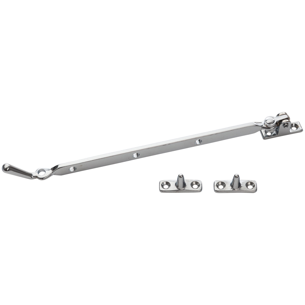 FANLIGHT STAY & FASTNER 250mm CHROME