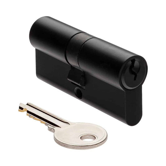EURO DOUBLE CYLINDER MATT BLACK 65MM (STANDARD SIZE)