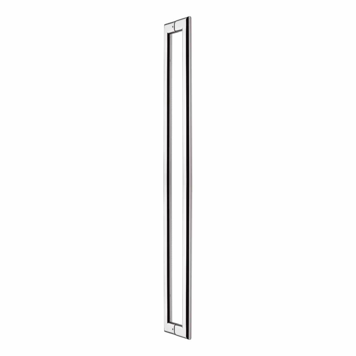 Polished stainless steel oval back to back pull handle Handles Inc