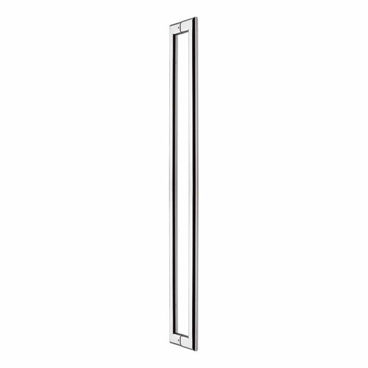Polished stainless steel oval back to back pull handle Handles Inc