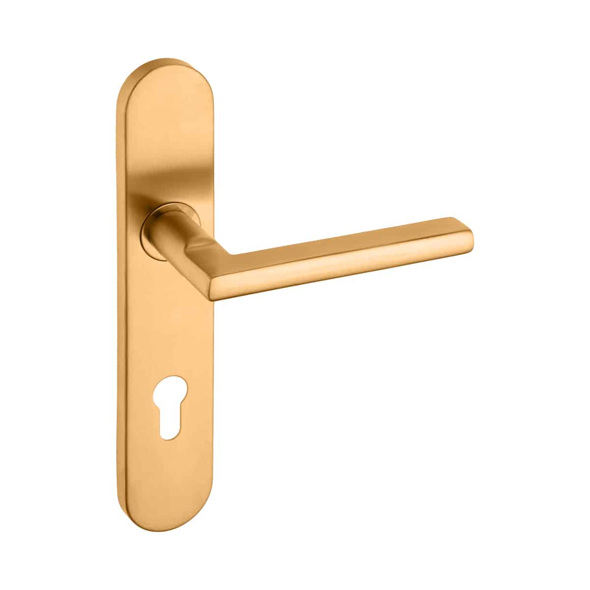 PELLO LEVER ON OVAL PLATE 85 CYL BRASS