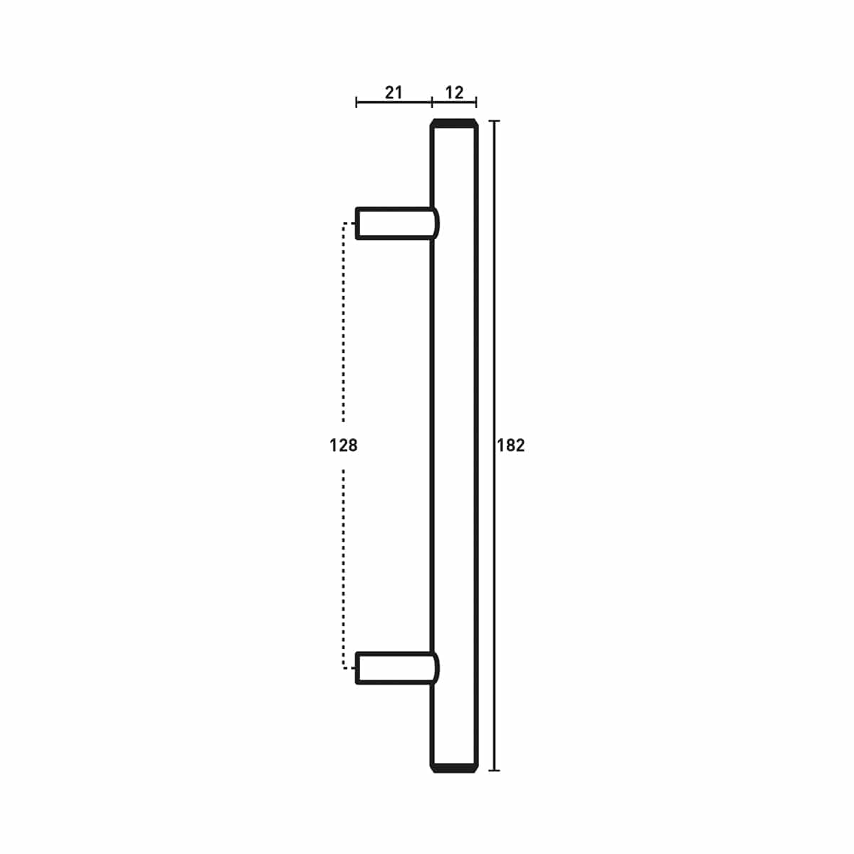 T HANDLE SATIN BRASS 128MM