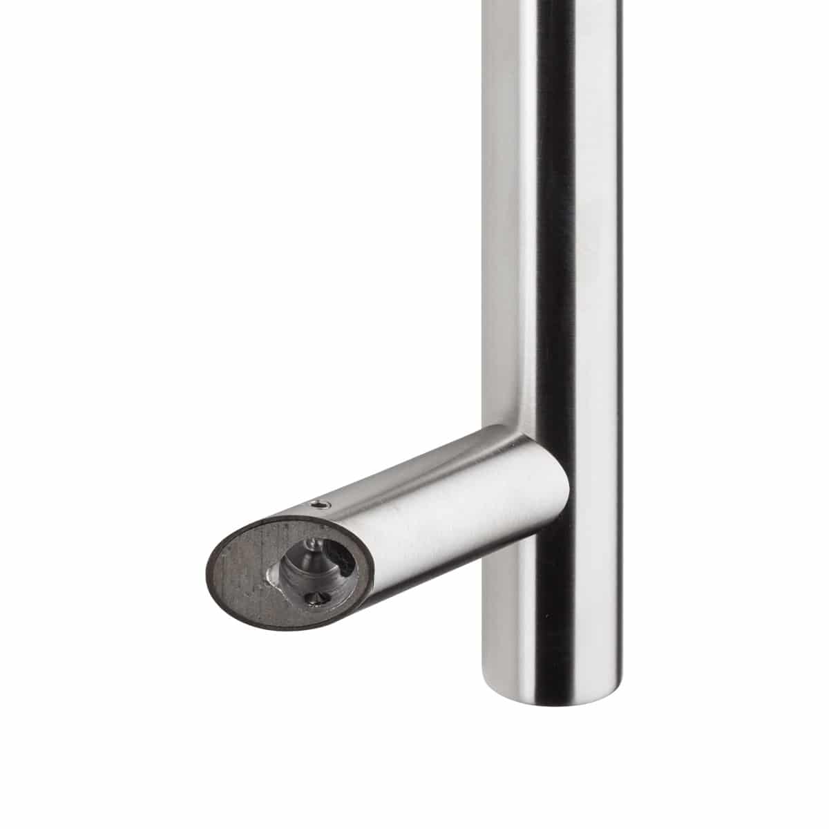 brushed stainless steel offset pull handle handles inc