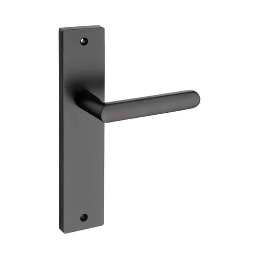 ZAMAK LEVER HANDLE ON PLATE MATT BLACK