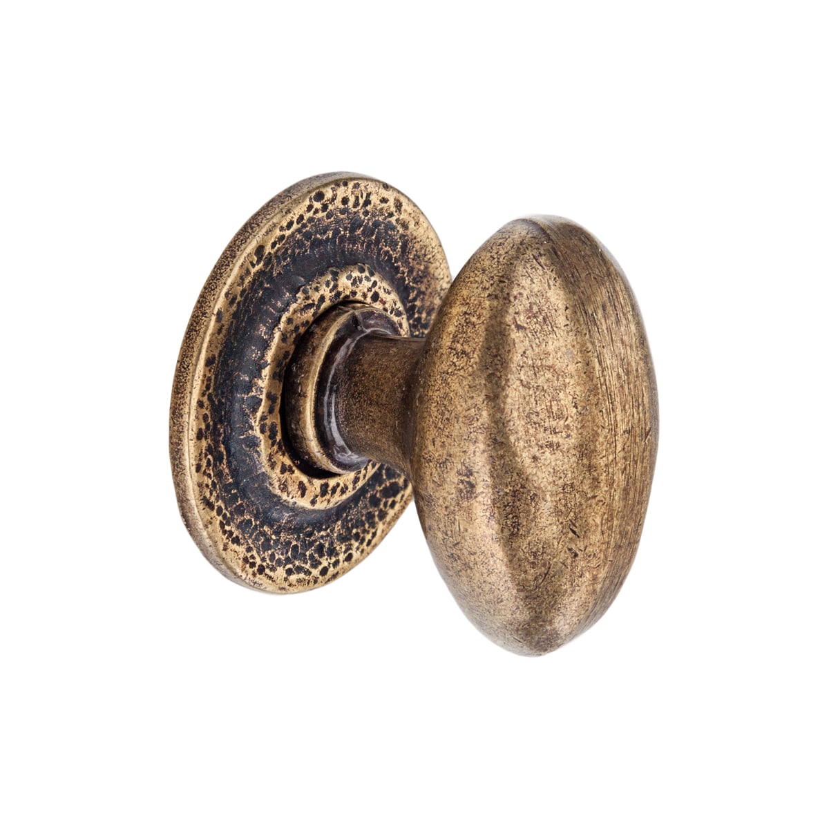 OVAL KNOB ANTIQUE BRASS