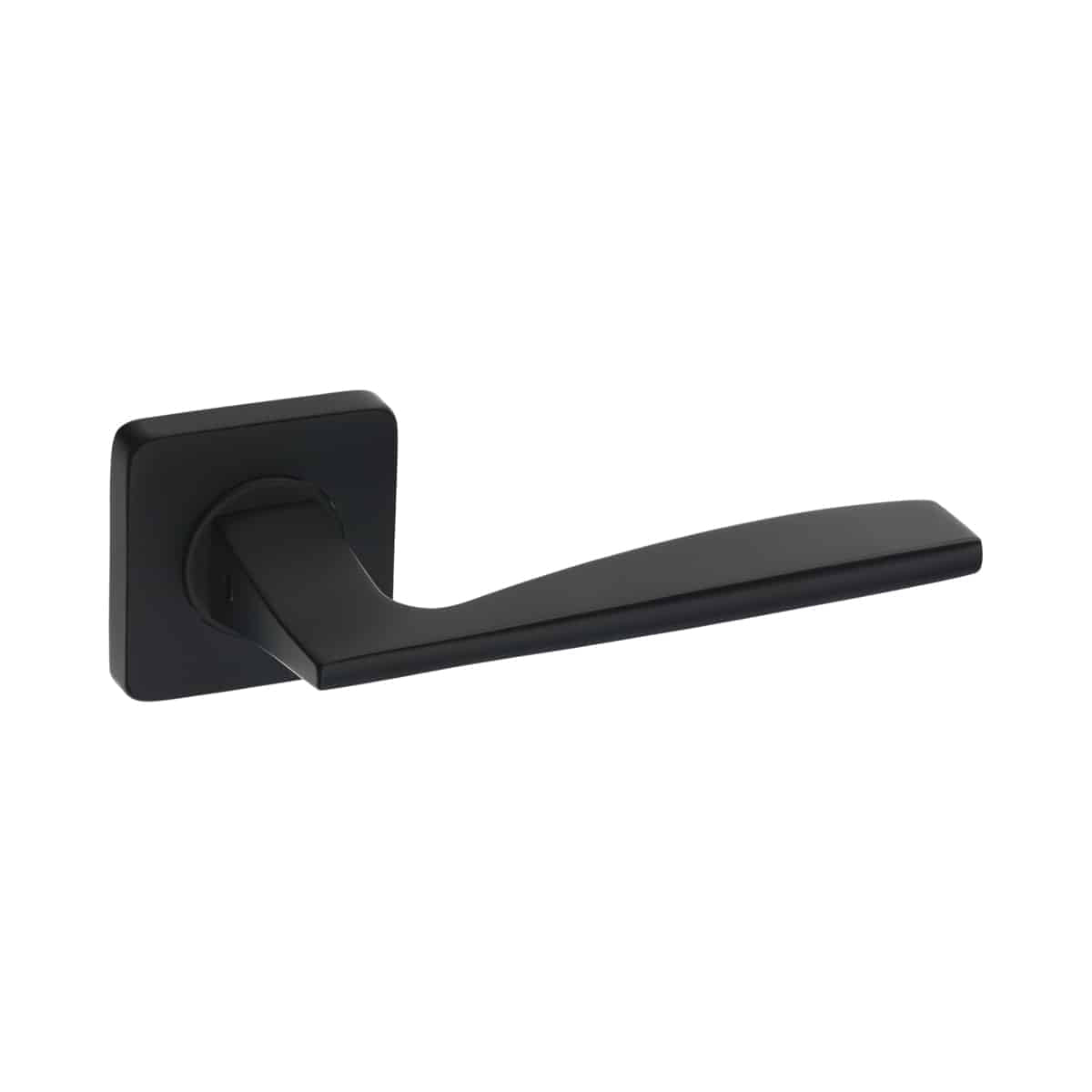 ALEXA LEVER ON SQUARE ROSE BLACK INCLUDING ESCUTCHEONS