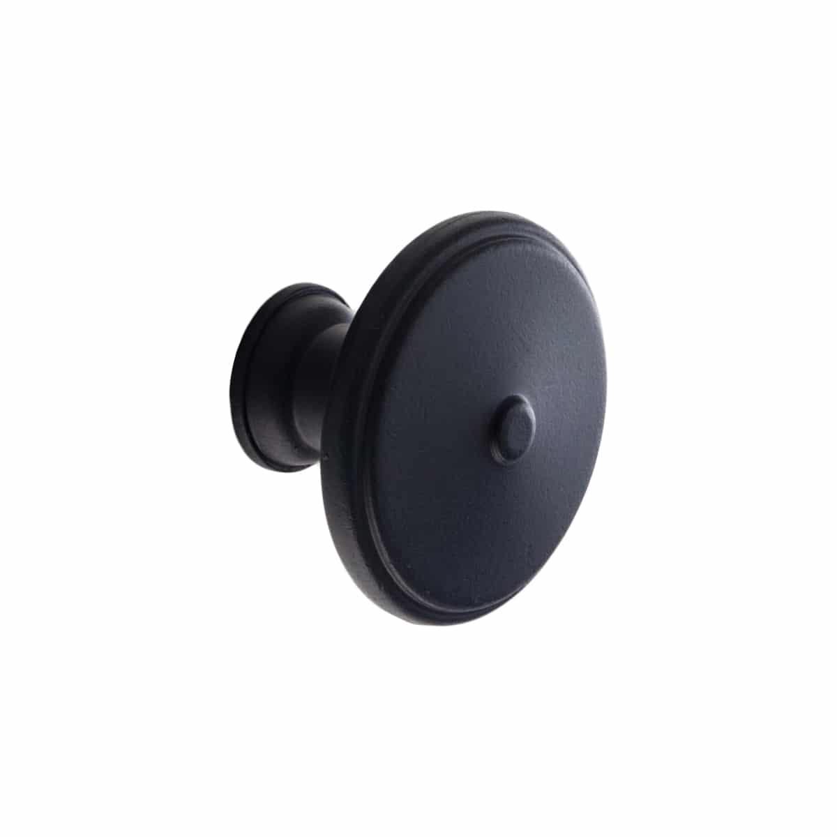 ROUND KNOB BLACK 30MM