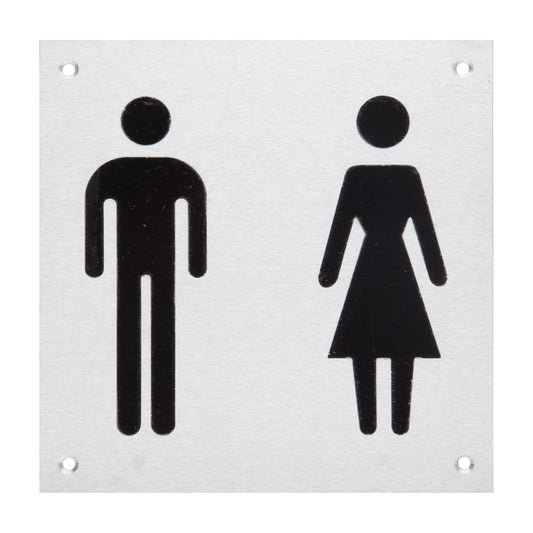 MALE/FEMALE S/STEEL SIGN