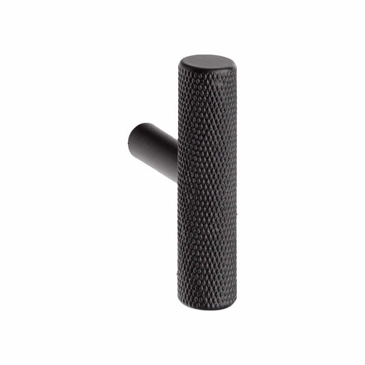 KNURLED T KNOB BLACK 12x50mm