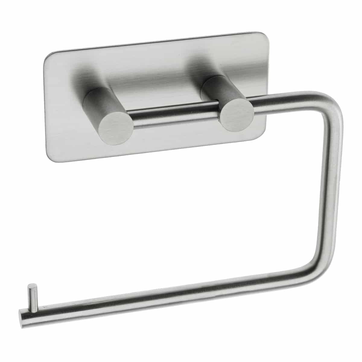SELF ADHESIVE TOLET ROLL HOLDER BRUSHED STAINLESS STEEL
