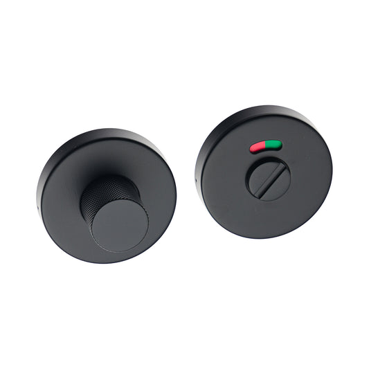 KNURLED PRIVACY SET ROUND BLACK