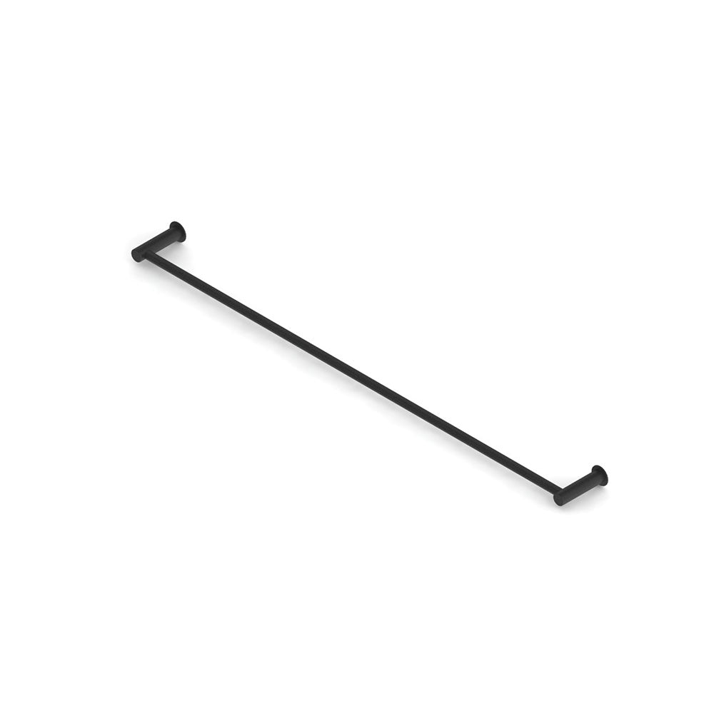SINGLE TOWEL RAIL BLACK 800MM