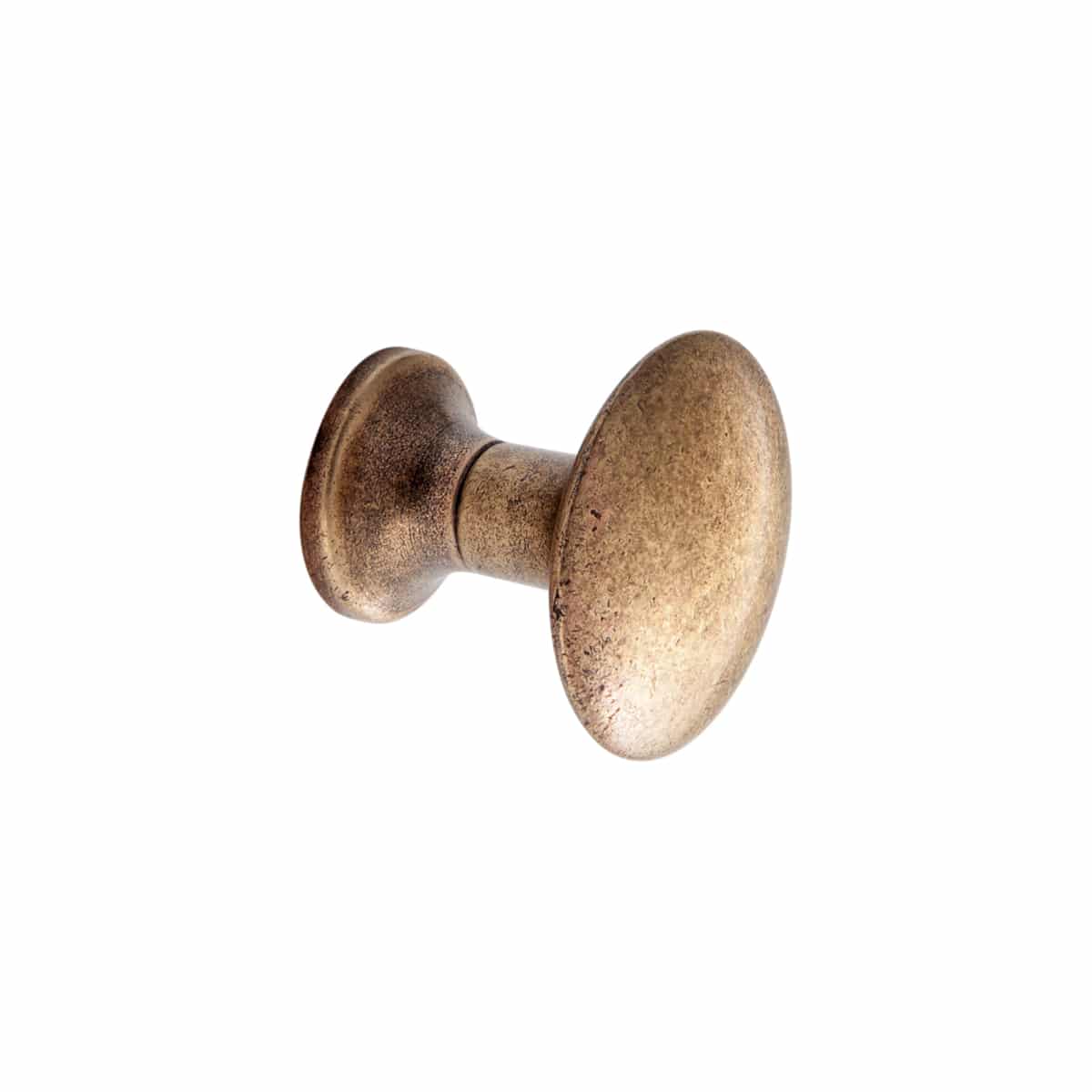 ROUND KNOB ANTIQUE BRASS 25MM